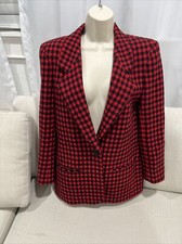 Women PENDLETON Pure Virgin Wool Blazer Jacket Size 6 Made In USA