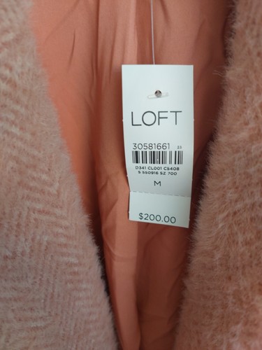 Talbots Fluffy Nylon Polyester Light Pink Woman Coat sz M NEW! - Picture 5 of 20