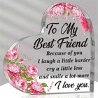 To My Best Friend Heart Shaped Acrylic Plaque Sign Birthday Keepsake Gift Bestie