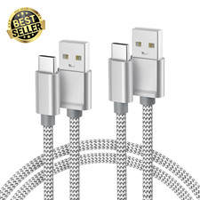 2-Pack 2M Charger Cable USB to USB-C Fast Charging Cord for iPhone 16 iPad Samsu