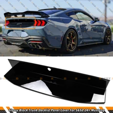 FOR 2024-2025 FORD MUSTANG GT DH S650 GLOSS BLACK TRUNK DECKLID PANEL TRIM COVER