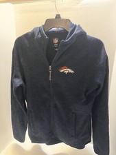 Denver Broncos Zip Up Hooded Sweatshirt NFL Team Apparel Women's Size Medium M