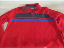 CHAPS RALPH LAUREN 90'S VINTAGE SWEATER W/ ZIPPER RED ADULT XXL RETRO