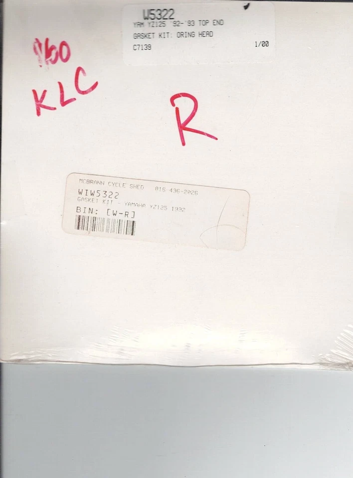 Kit de juntas de extremo superior Wiseco Yamaha YZ125 1992-1993 W5322/C7139 Foto 2 de 2