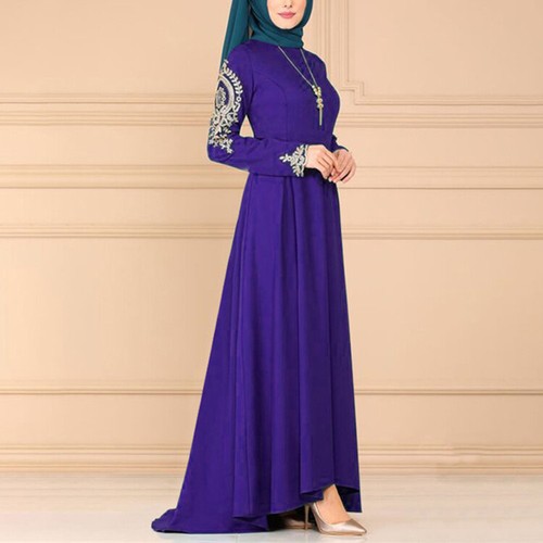 Dubai Abaya Kaftan Women Muslim Long Maxi Dress Robe Islamic Robe Vintage Gown - Picture 49 of 55