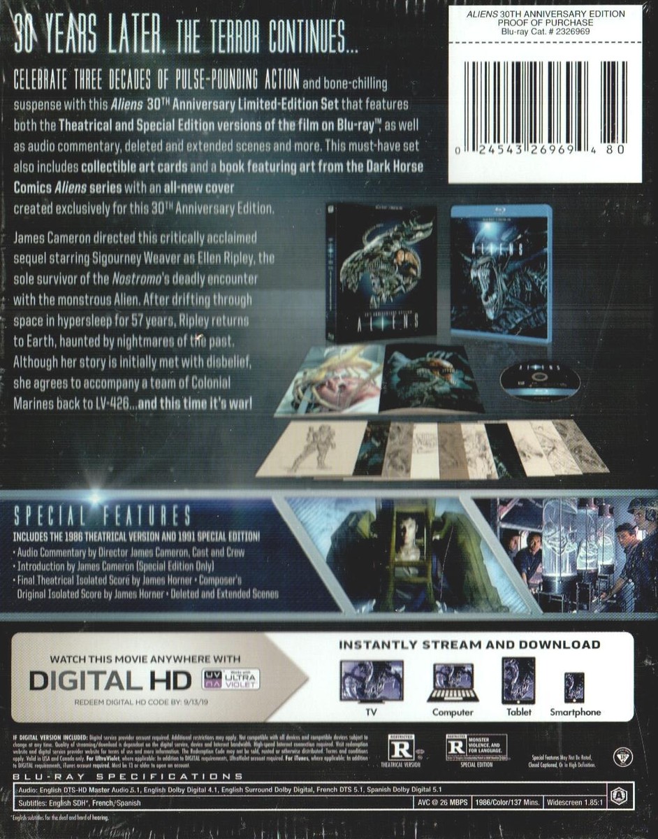 Aliens (30th Anniversary Edition) (Blu-Ray, 2016