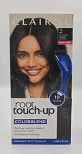 Clairol Women's Permanent Root Touch-Up - 100% Gray Coverage Brush - 2 Black