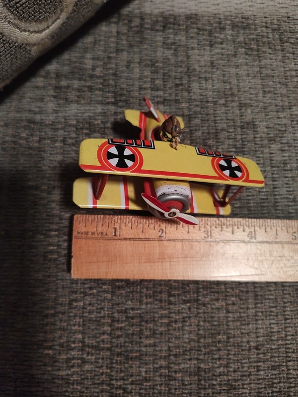 Schylling Bi-Plane Tin Toy Christmas Ornament Collector Series 3.5in