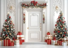 Christmas Backdrop Backgrounds for Photography Xmas 7x5ft, white 