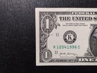 2017 A dollar bill  birthday note  { K 12-04-1996 C } — photo 1