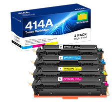 414A Toner Cartridge BK/C/M/Y with Chip 4 pack HP Compatible
