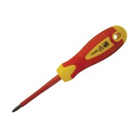 Faithfull VDE Soft Grip Schraubendreher Pozidriv Tip PZ2 X 100Mm FAISDVDEPZ2