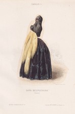 Peruvian Woman Lima Peru South America Costume Lithography 1800