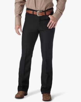 Wrangler Wrancher Mens Boot Jeans 48X32 Stretch 100% Polyester Black NWT