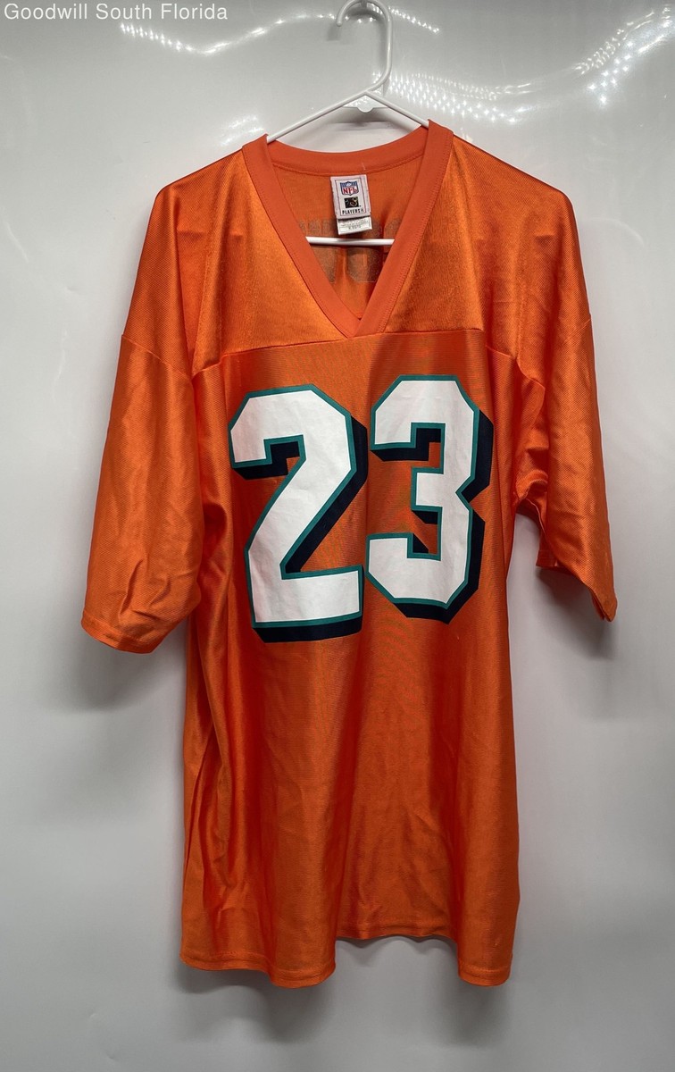 NFL Mens Orange Miami Dolphins Ronnie Brown #23 V-Neck Football