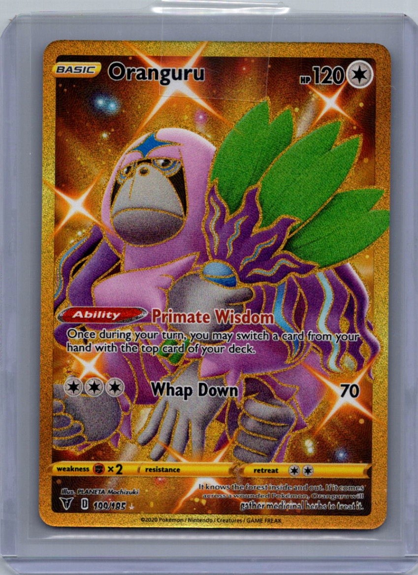 Oranguru (Secret) Secret Rare SWSH04: Vivid Voltage 199/185 NM