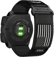 Rugged Nylon Bands with Stars - Stripes Flag Design for Garmin Instinct 2 Solar/