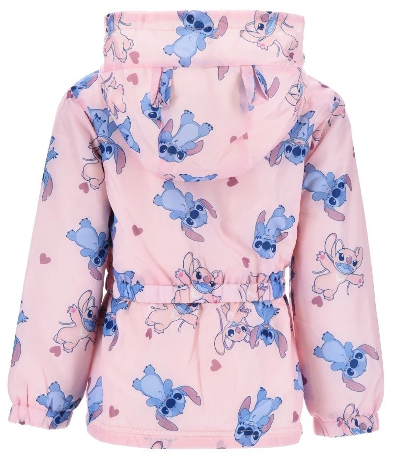 Girls Disney Lilo and Stitch Raincoat HY10179 Hooded Jacket - Image 2 of 3
