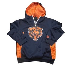 Chicago Bears Kids Large Hoodie NFL Team Apparel Navy Orange Football Logo