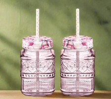 16oz 2pk Crystal Claro Mason Jar Glasses - Godinger Silver