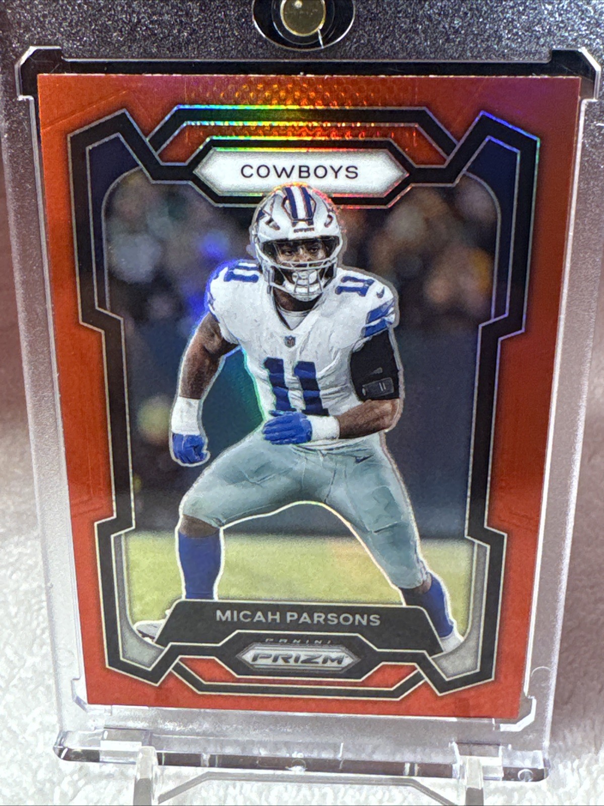 2023 Panini Prizm Micah Parsons Red Prizm SSP Case Hit No. 78 Dallas Cowboys