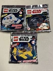 Lot Of 3 Lego Star Wars Mini Sets Millennium ￼Falcon Jedi Interceptor Droideka ￼