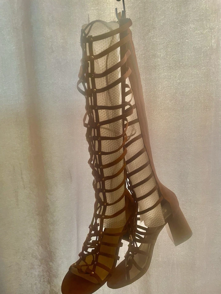 Sandalias de gladiador elásticas de bambú para mujer US8 / EU38 Foto 4 de 4