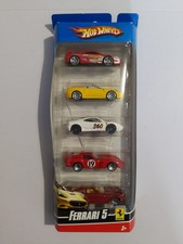 Hot Wheels Ferrari 5 -01806 California,250 GTO,612 Scag,355 Challenge+360 Modena