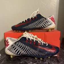 Nike Vapor Carbon Elite 2.0 2014 Flywire Football Cleats Navy/Red/Whit Size 11.5