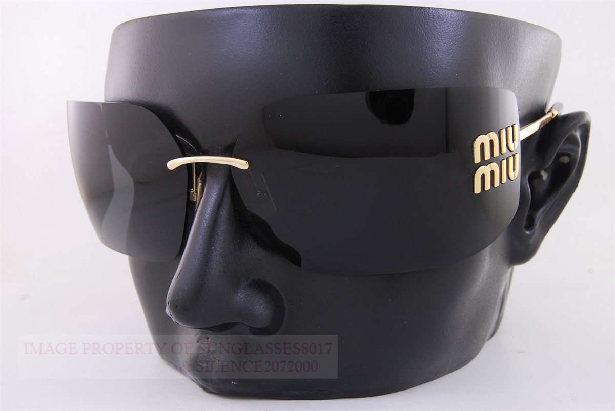Brand New Miu Miu Sunglasses MU 54YS 5AK/5S0 Gold/Dark Gray For