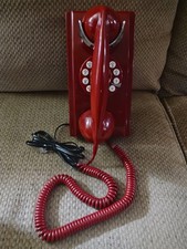 Retro Crosley Wall Phone with Push Button Technology - CR55 Model - Red