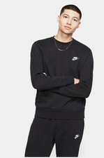 Nuevo Nike Hombres NSW Club Polar Cuello Redondo Negro BV2662-010, GRANDE