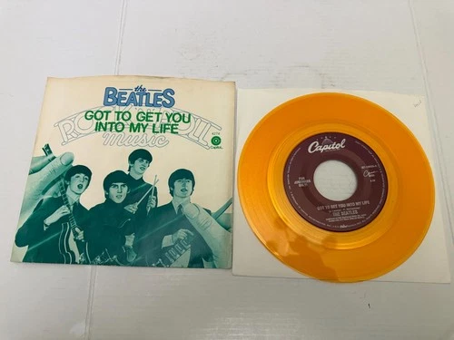The Beatles Got To Get You Into My Life Capitol 45 Jukebox Yellow Vinyl 7"