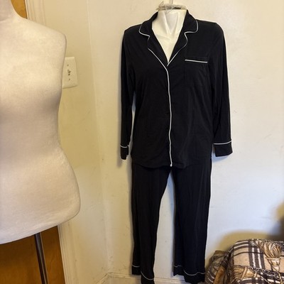 Amazon Essentials Women s Pajama Set Long Sleeve Shirt & Full- Length Bottom M