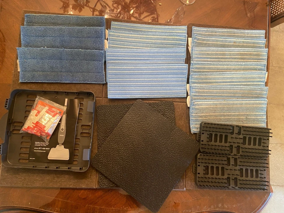Lot Of Haan Steamer Pads, Scrub Brush, Floor Protector, Lime Remover, Buff Pads - Image 3 of 4