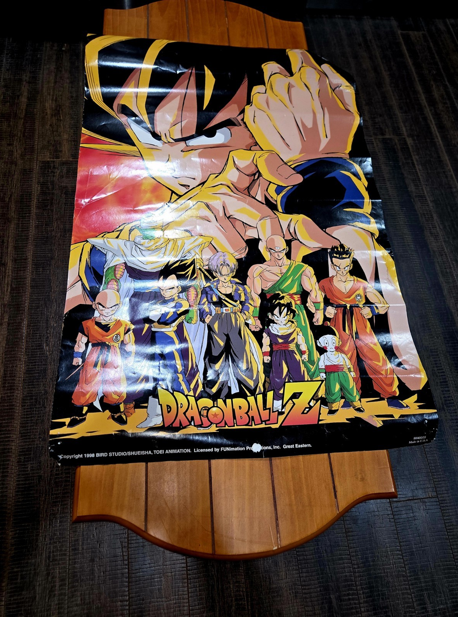 Dragon Ball Z Son Goku Vegeta Trunks Poster Licensed 1998 Single