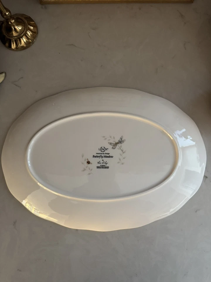 Lenox Butterfly Meadow Oval Flutter Serving Tray 14 3/8” - Image 4 of 4