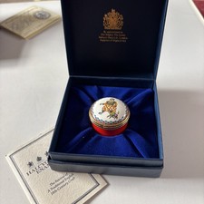 Halcyon Days Enamel Trinket Pill Box Miniature Clown  with Box