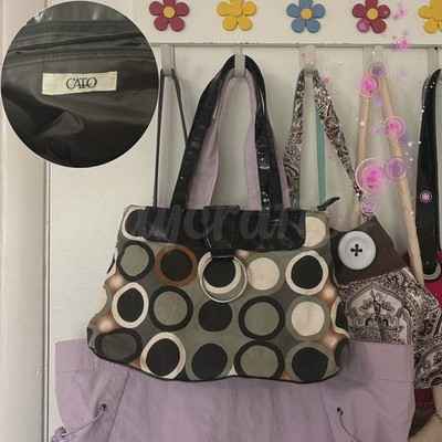 Cato Women s Multicolor Geometric Satchel Purse Double Handles Buckle