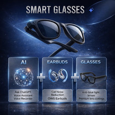 Smart Glasses with HD Camera & Audio — Capture Moments Hands-Free