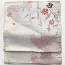 7063 Japanese Vintage Fukuro Obi Belt Kimono Fabric Silk Traditional