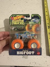 Hot Wheels Monster Trucks Bigfoot Glow in the Dark 1/64 Truck New in Package
