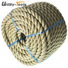 PP Twisted 3 Strand Lightweight Synthetic Rope Artificial Manila Rope 100 FT