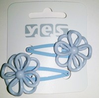 2X Haarklemmen - Hell- Blau - Schlafclips Haarspange Haarklammern Solida