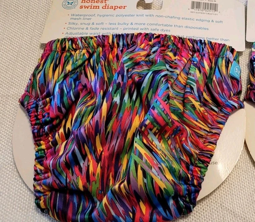 Lot 4 Honest Swim Diaper Reusable Medium 16-21 lbs Splash Girl Baby New  4 Total - Image 3 of 3