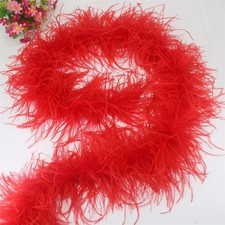 6 Layer Ostrich Feathers Boa Wedding Accessories Plumas De Faisan 2 Meters Cloth