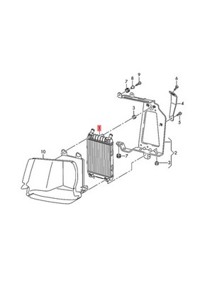 Genuine AUDI VW Audi Q8 Q7 Touareg Additional Cooler For Coolant 4M0121212D