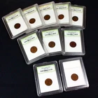 Group Lot of Ten Slabbed Teens Era Wheat Cents