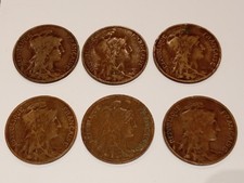 Lot 6 coins 10 centimes France Dupuis Marianne 1903 1904 1907 1911 1916