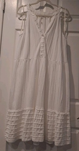 Lilly Pulitzer Lennox Scallop Stripe Knit 100% Cotton Dress Size XL White - Picture 2 of 7